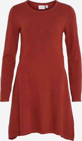 VILA Knitted dress in Red: front