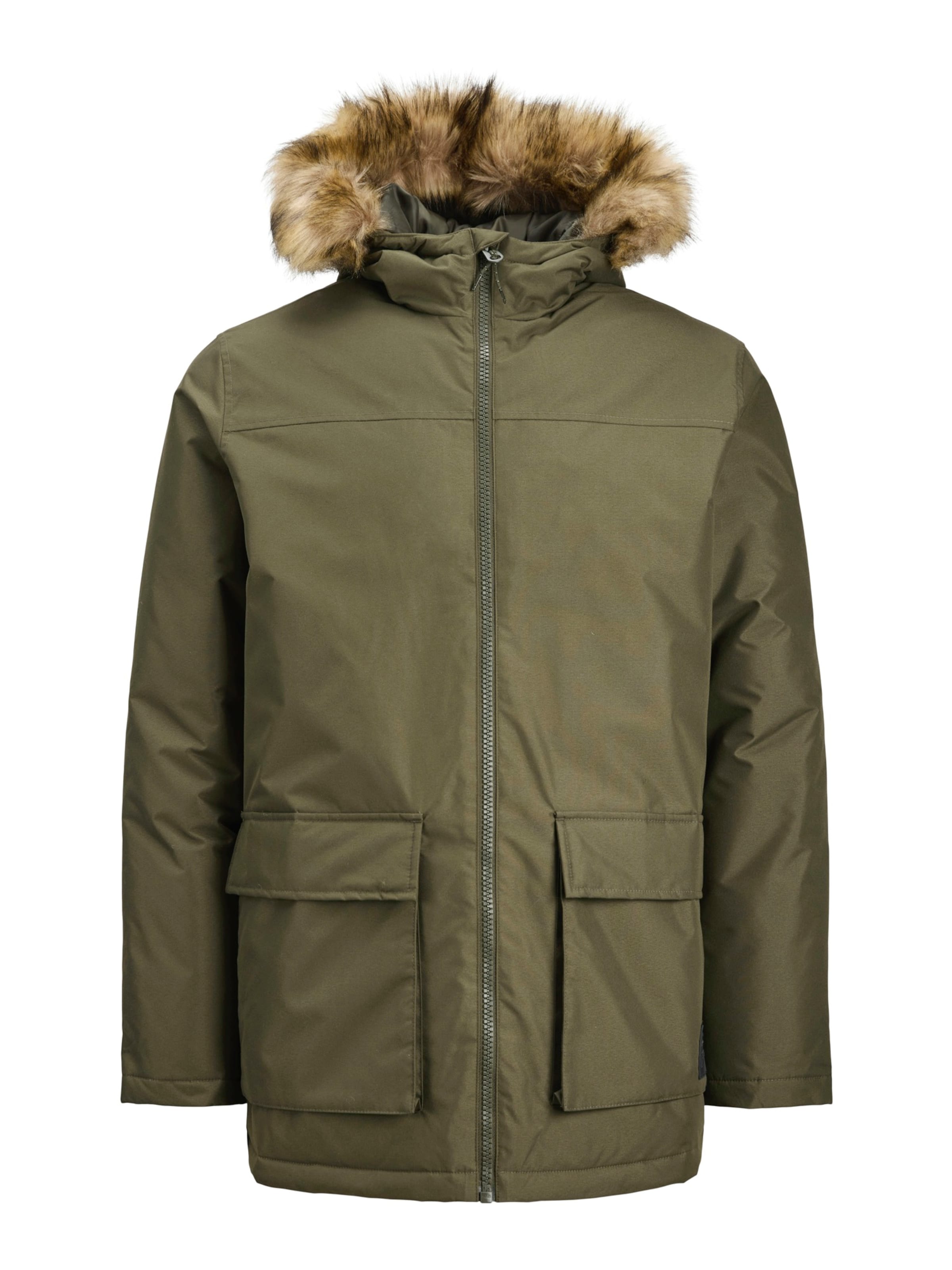 JJ Rebel Přechodová parka 'JREBMARK' – zelená: přední strana