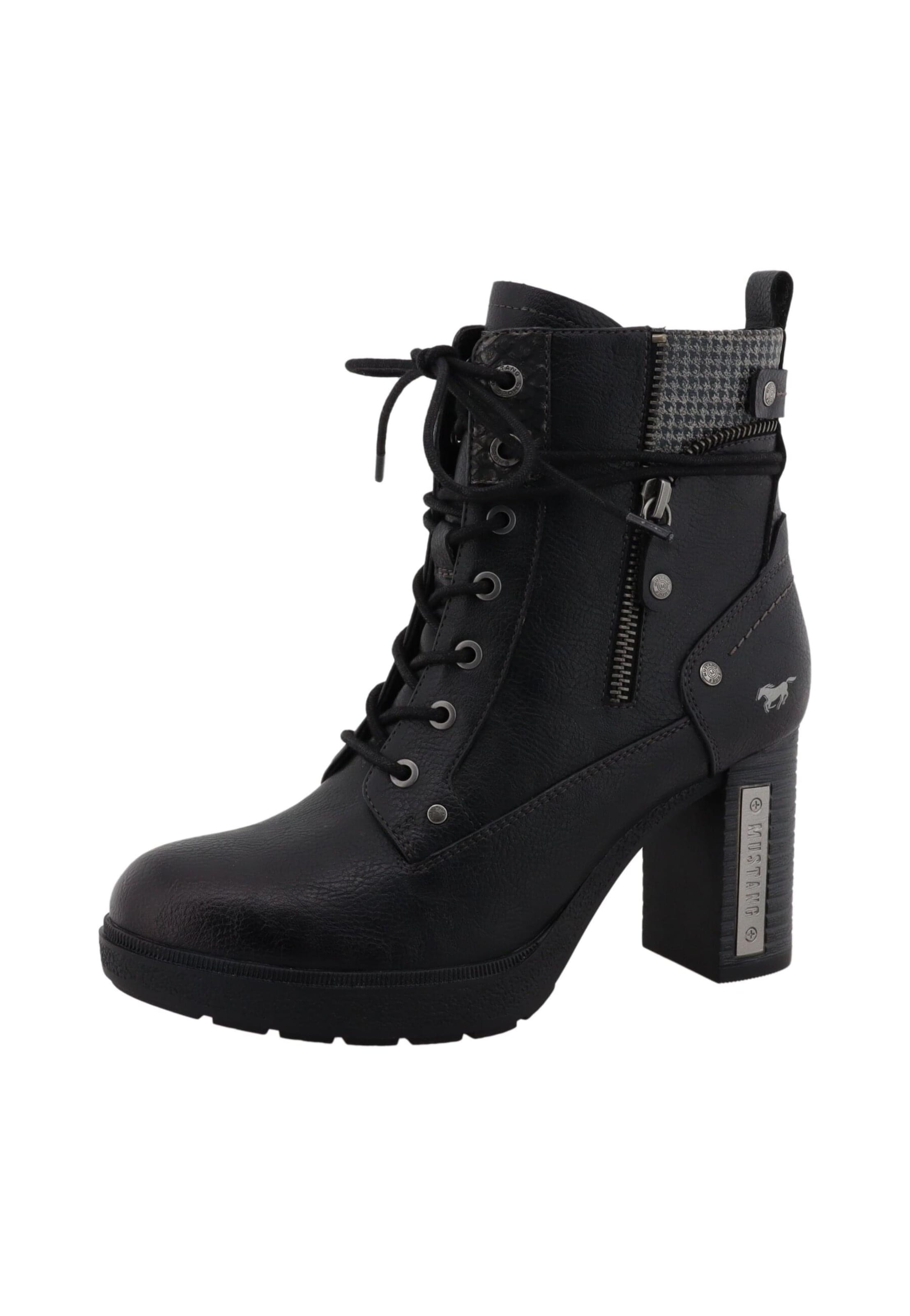 MUSTANG Paeltega poolsaabas 'Nana', värv must: eest vaates