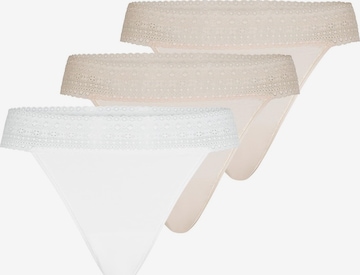 Mey String 'Modal Lace' in Beige: Vorderseite