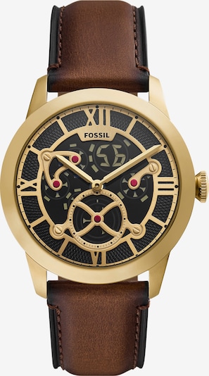 FOSSIL Analog Watch 'TOWNSMAN BIG TIC' in One size in Brown / Gold, Item view