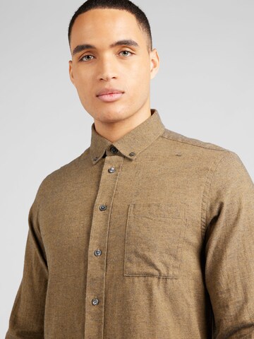 Casual Friday Regular fit Button Up Shirt 'Anton' in Brown