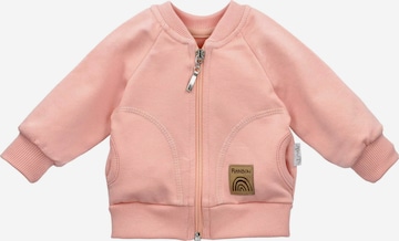 Bamar Nicol Zip-Up Hoodie ' Rainbow ' in Pink: front