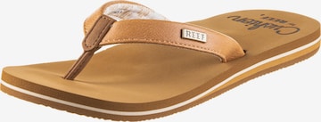 REEF Beach & Pool Shoes 'Cushion Sands' in Brown: front