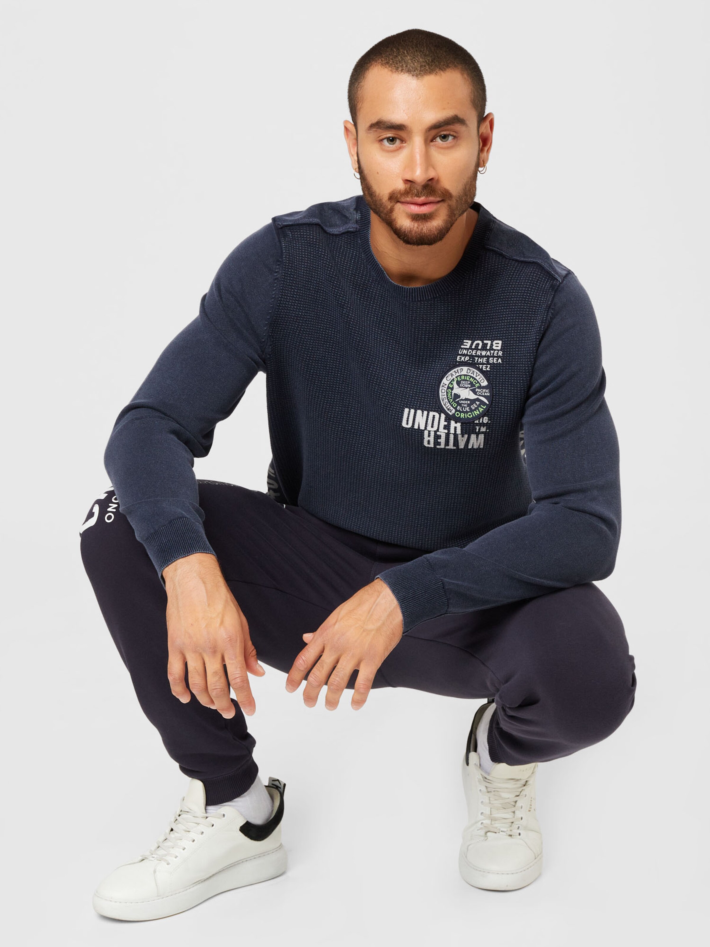 DAVID | Pullover YOU in CAMP Navy ABOUT