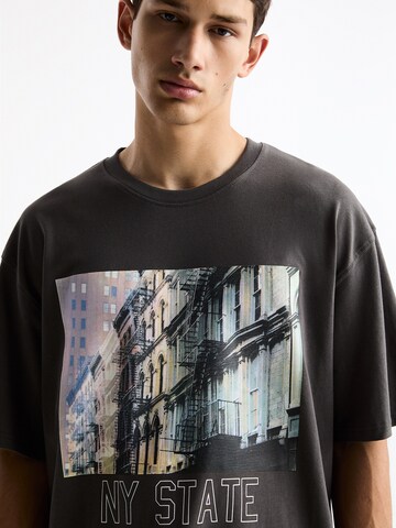 Pull&Bear Koszulka w kolorze szary