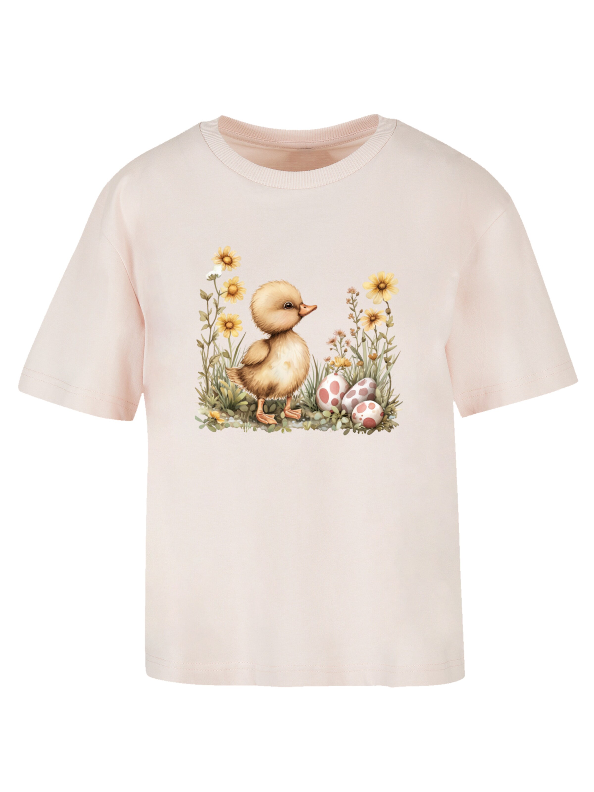 F4NT4STIC Shirt 'Niedliche Enten Ostereier' in Roze: voorkant