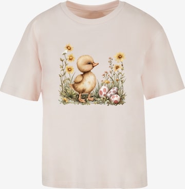 T-shirt 'Niedliche Enten Ostereier' F4NT4STIC en rose : devant