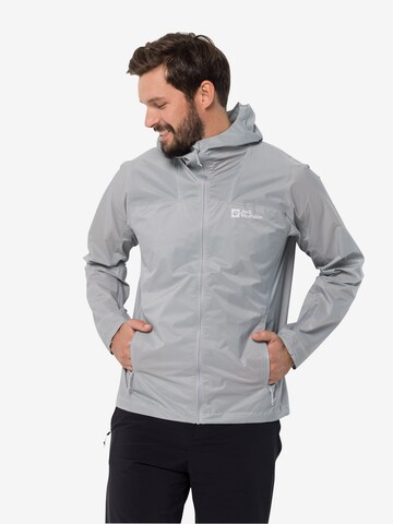 JACK WOLFSKIN Яке Outdoor в сиво: отпред