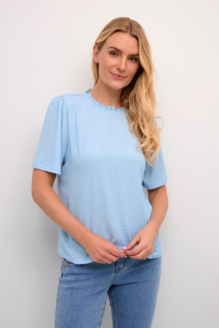 Cream Blouse 'Fenja' in Blue: front