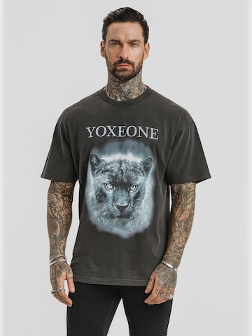 Yoxeone Sweatshirt 'SPRIT PANTERE' in Grijs: voorkant