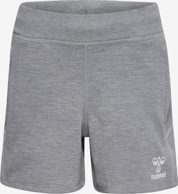 Hummel Regular Workout Pants in Grey: front