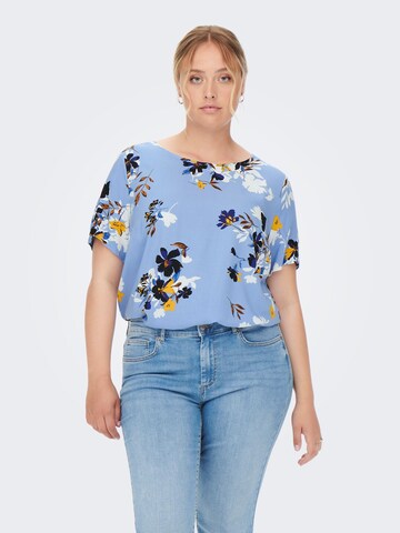 ONLY Carmakoma - Blusa 'Anita' em azul: frente