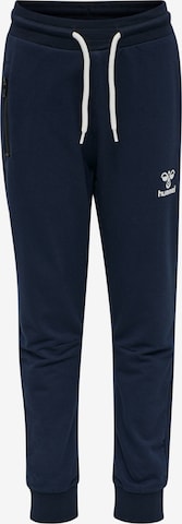 Hummel Regular Workout Pants in Blue: front