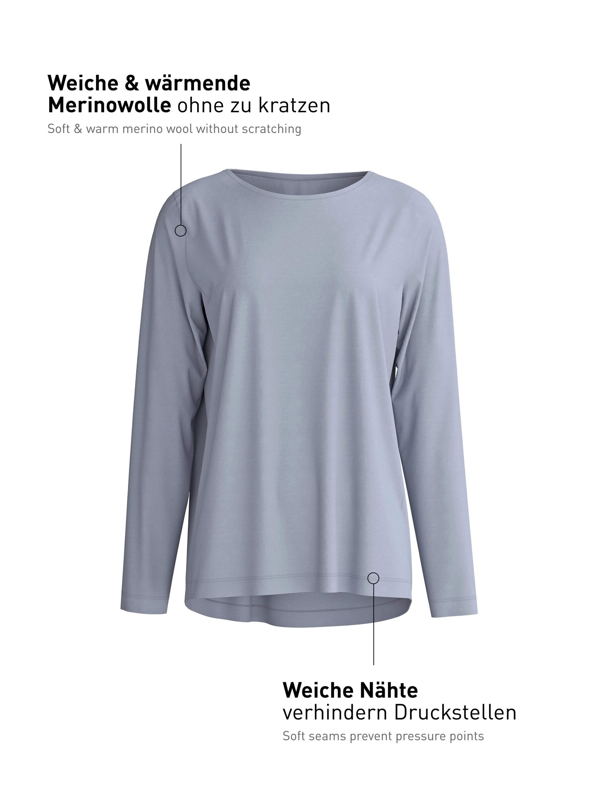 Camicia da notte 'DEEPSLEEPWEAR Warming' di CALIDA in grigio