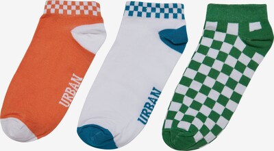 Urban Classics Socken in blau / grasgrün / orange / weiß, Produktansicht