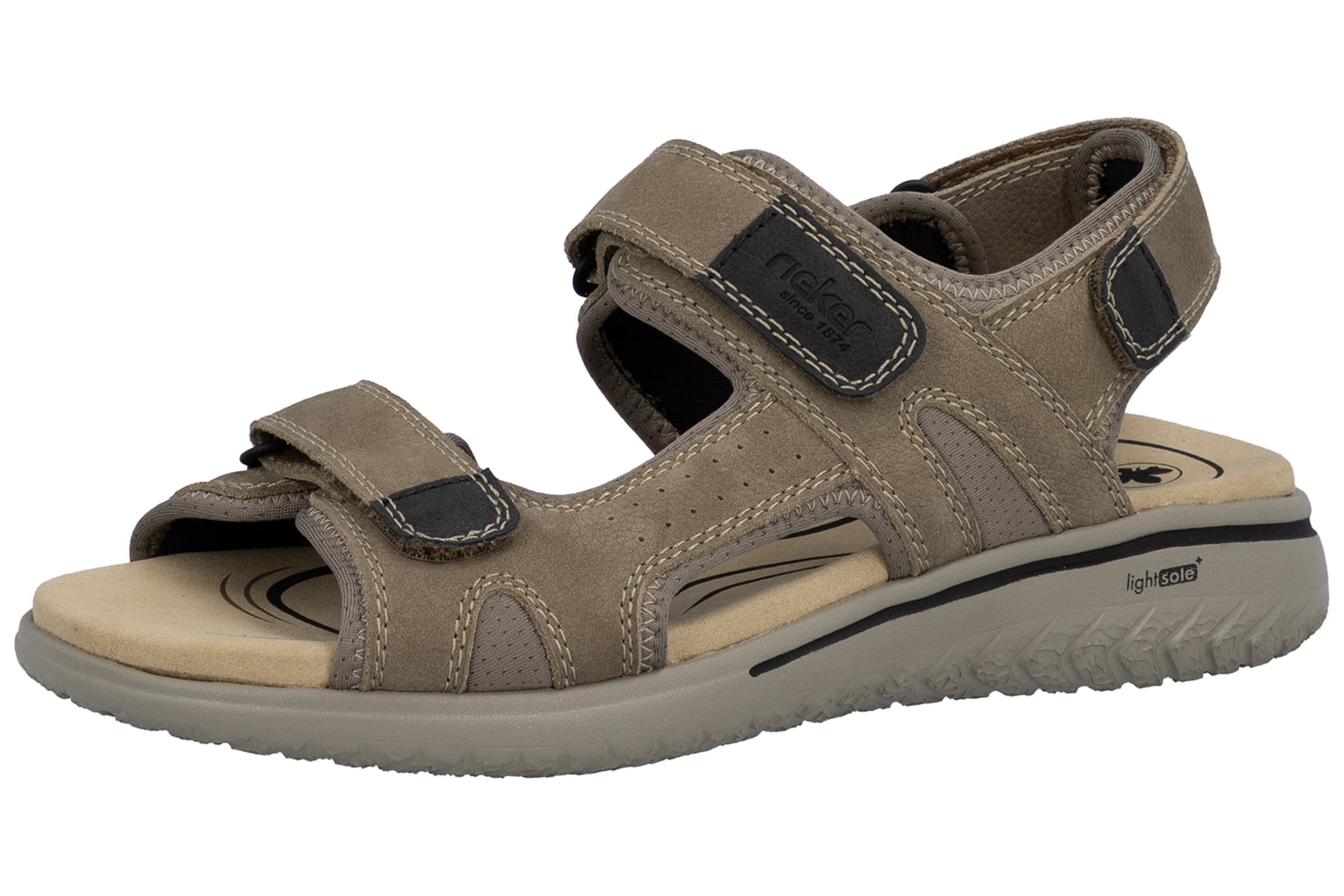 Sandales de randonnée Rieker en marron : devant