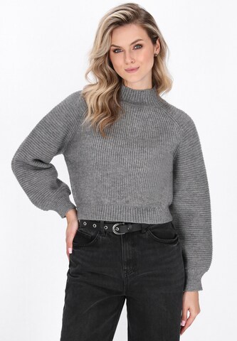 Pull-over DreiMaster Vintage en gris : devant