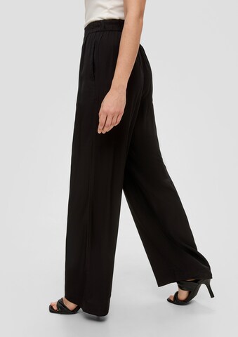 s.Oliver BLACK LABEL Wide leg Broek in Zwart