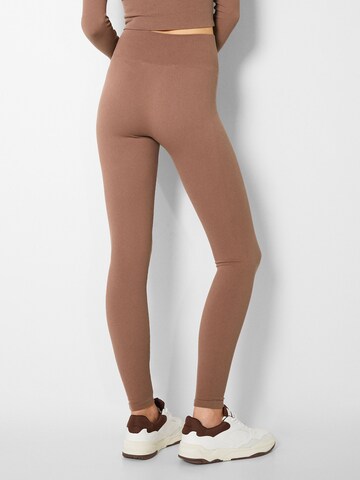 Bershka Skinny Leggings in Beige