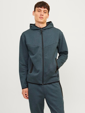 JACK & JONES Sweatjacke 'JCOFusion' in Blau: Vorderseite