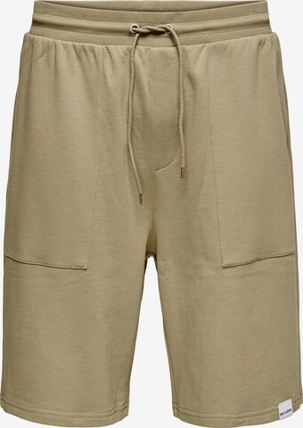 Only & Sons - Loosefit Calças 'Lee' em bege: frente