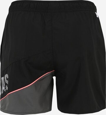 ADIDAS PERFORMANCE Swimming Trunks 'Wording ' in Black