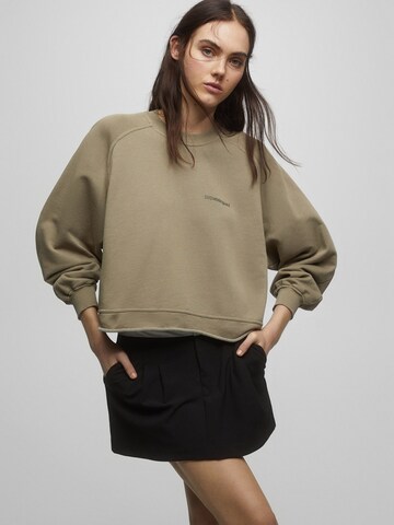 Pull&Bear Sweatshirt i beige: forside