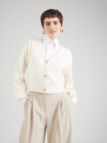 GUESS Knit cardigan 'LYLA' in White: front