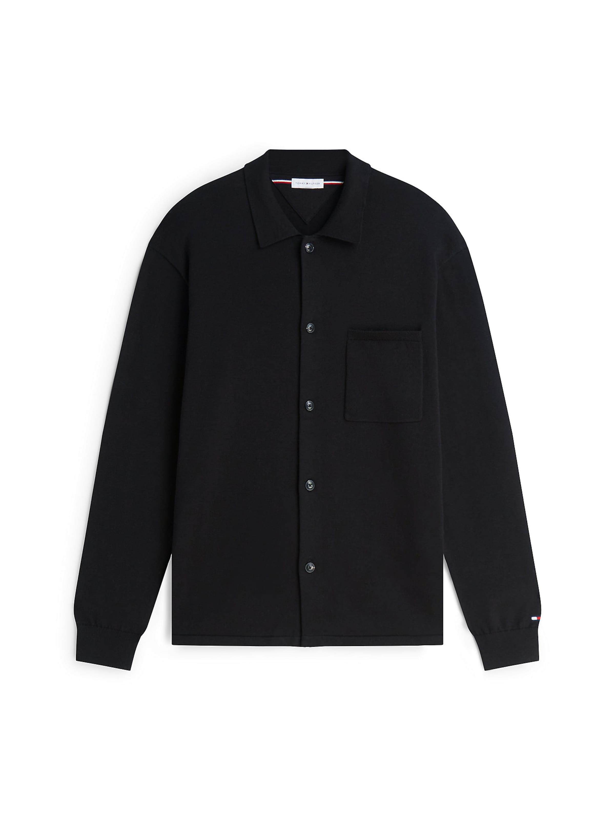 Vestes en maille TOMMY HILFIGER en noir : devant
