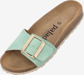 Palado Mules 'Malta EGS Haze' in Green: front