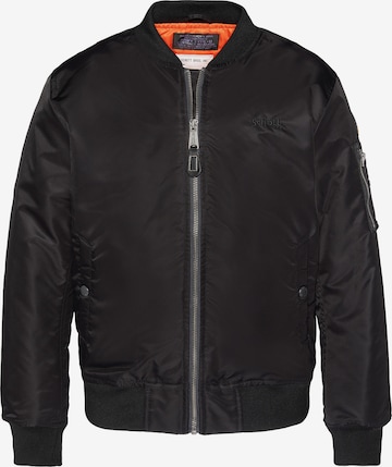 Veste mi-saison Schott NYC en noir : devant