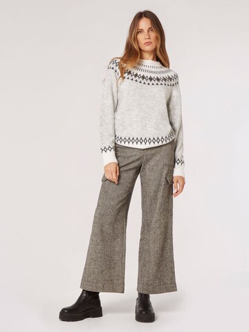 Apricot Sweater 'Fair Isle Gem' in Grey
