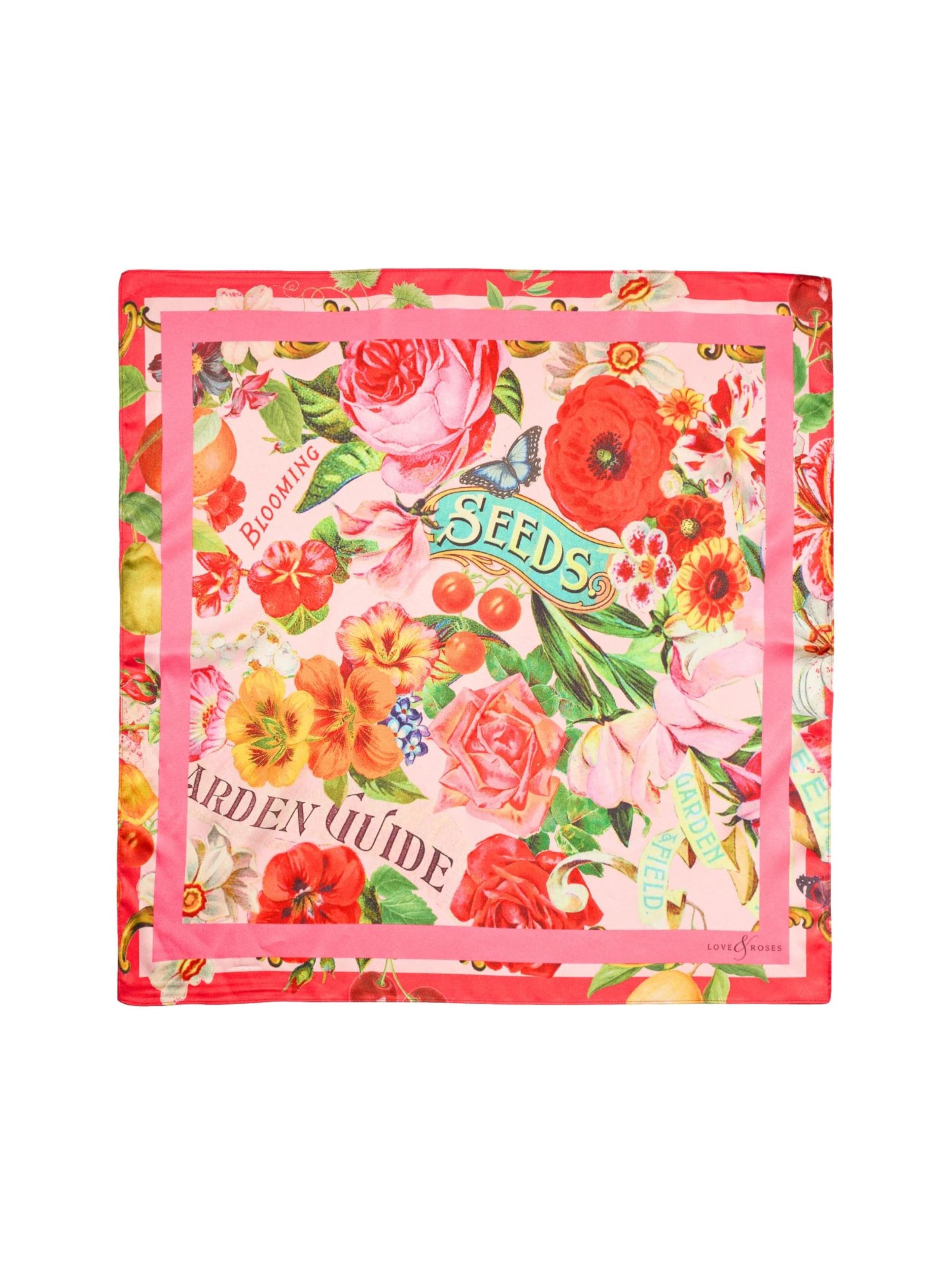 love & roses Платок в Ярко-розовый: спереди