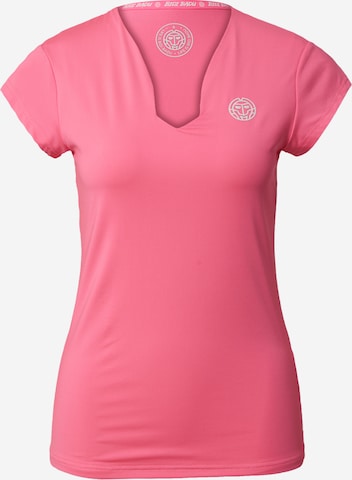 BIDI BADU Funkcionalna majica | roza barva: sprednja stran