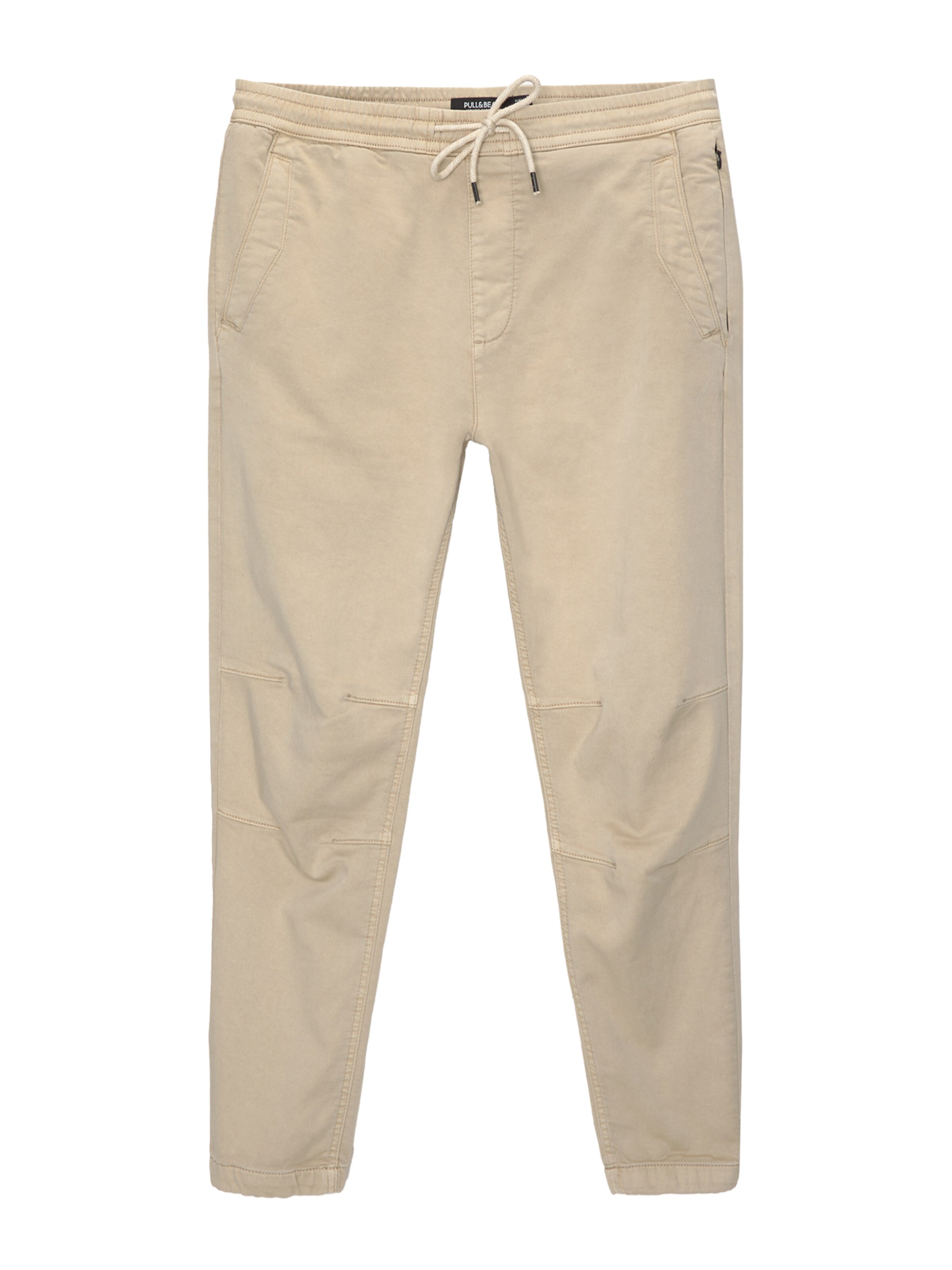 Pull&Bear Tapered Nadrág - bézs: elől