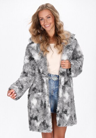 Manteau mi-saison IZIA en gris : devant