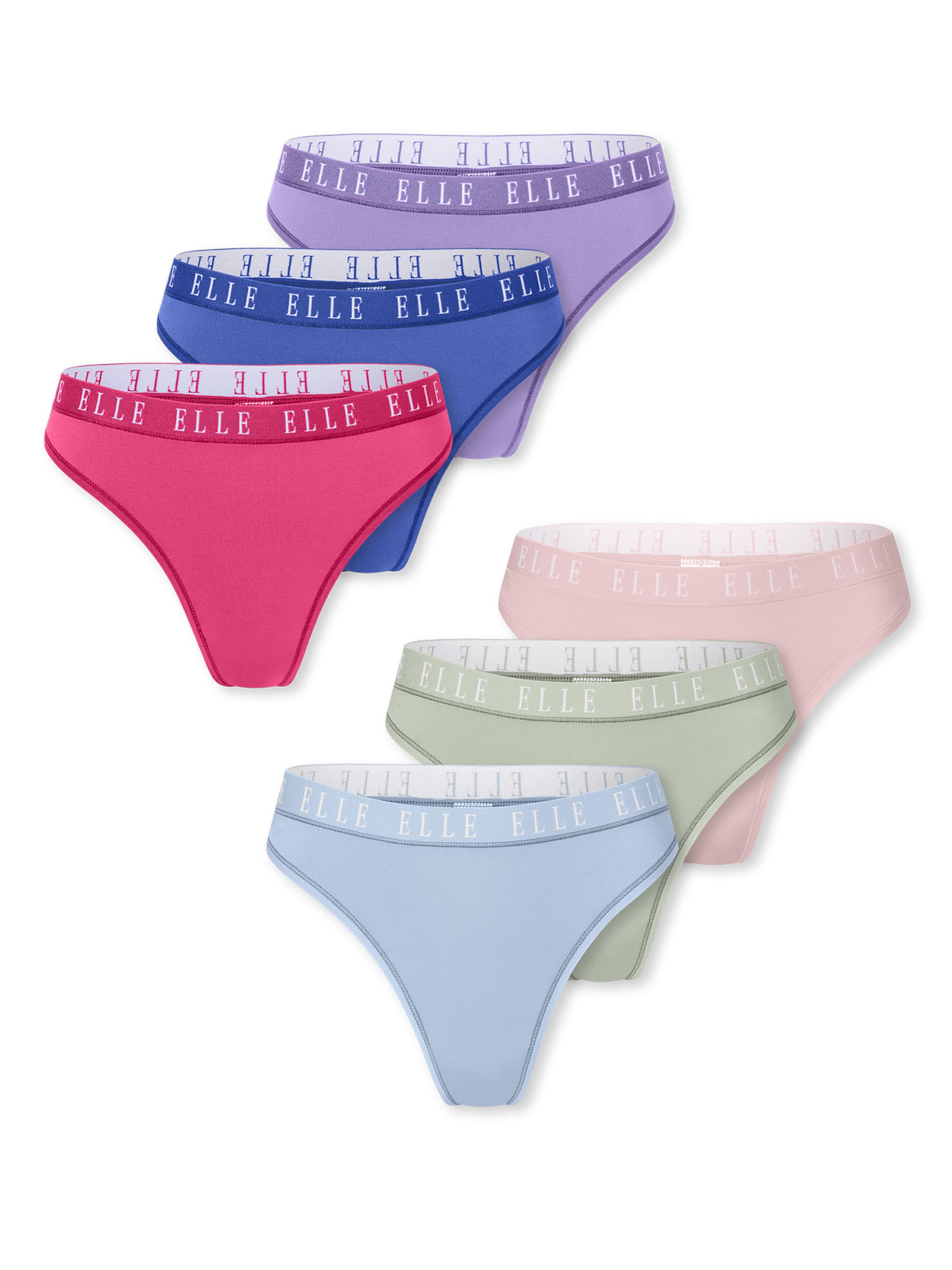 ELLE String ' Thong - ELLE LOGO ' in Mixed colours: front