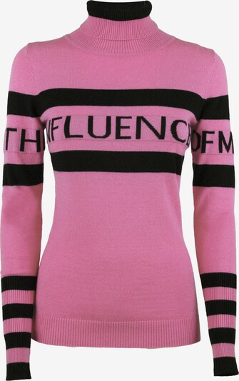 Influencer Pullover in pink / schwarz, Produktansicht