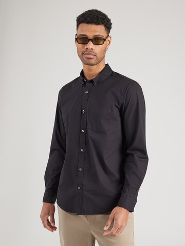 GAP Regular fit Overhemd in Zwart: voorkant