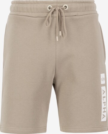 Regular Pantalon ALPHA INDUSTRIES en beige : devant