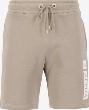 ALPHA INDUSTRIES Regular Broek in Beige: voorkant