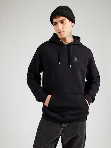 Sweat-shirt 'What the Duck' Iriedaily en noir : devant