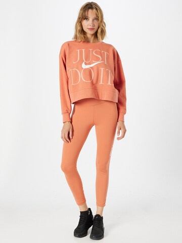 NIKE Athletic Sweatshirt in Orange