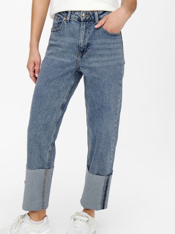 ONLY Loosefit Jeans 'Megan' i blå: forside