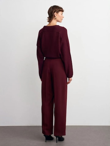Dilvin Wide leg Broek in Rood