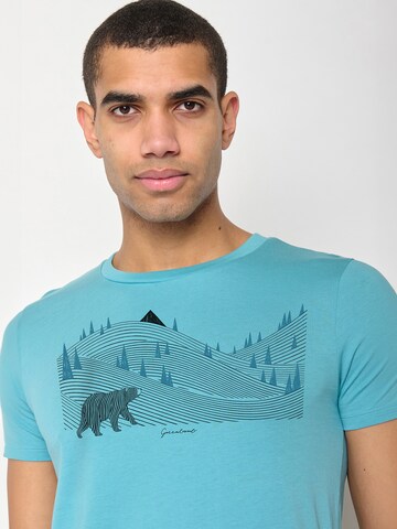 GREENBOMB Shirt 'Animal Bearland' in Blue