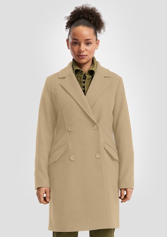 Manteau mi-saison QS en marron : devant