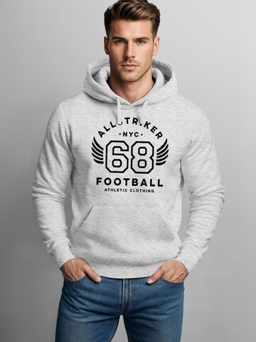 Neverless Sweatshirt 'Football NYC' in Grey