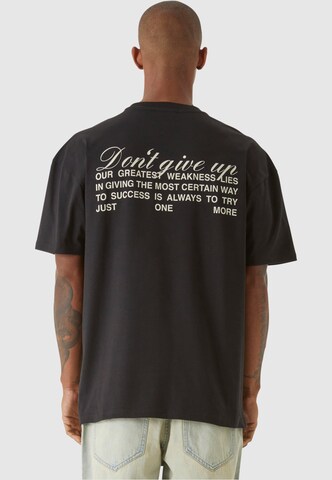 9N1M SENSE Shirt 'Dont't Give Up' in Black: front